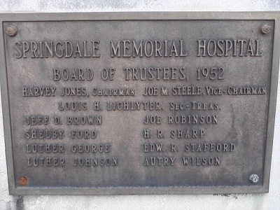 Springdale Plaque
