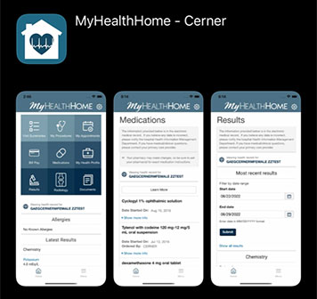 MyHealthHome mobile app preview
